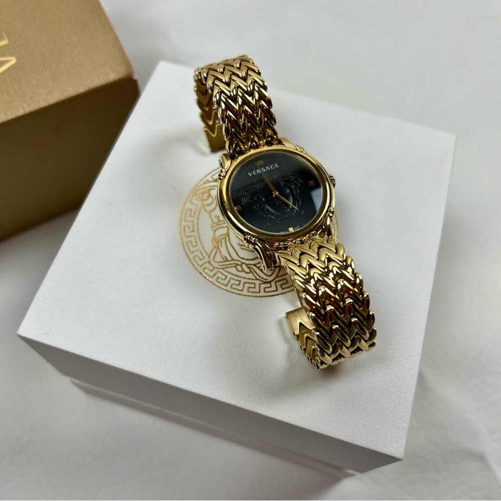 Versace Womens Watch Gold Medusa